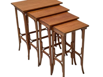 Vienna Secession Bentwood Nesting Tables by Michael Thonet for Thonet, 1900s